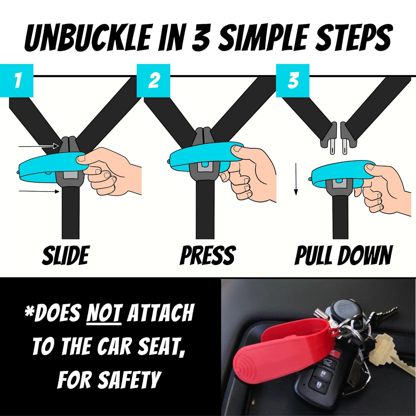 Car Seat Buckle Release Tool – Easy Unlocking for Parents & Caregivers