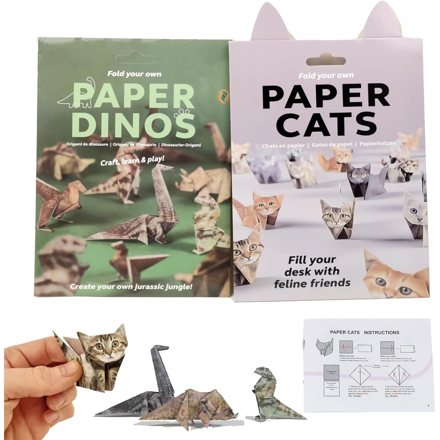 DIY Paper Cat - 50 Sheets of DIY Foldable Cute Cat Designs for Fun Craft Activities