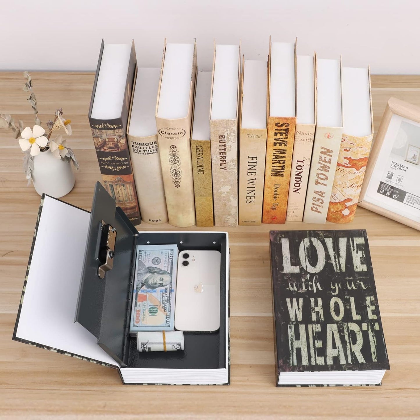 Dictionary Coin Bank with Combination Lock – Mini Book-Shaped Safe for Secure & Secret Storage