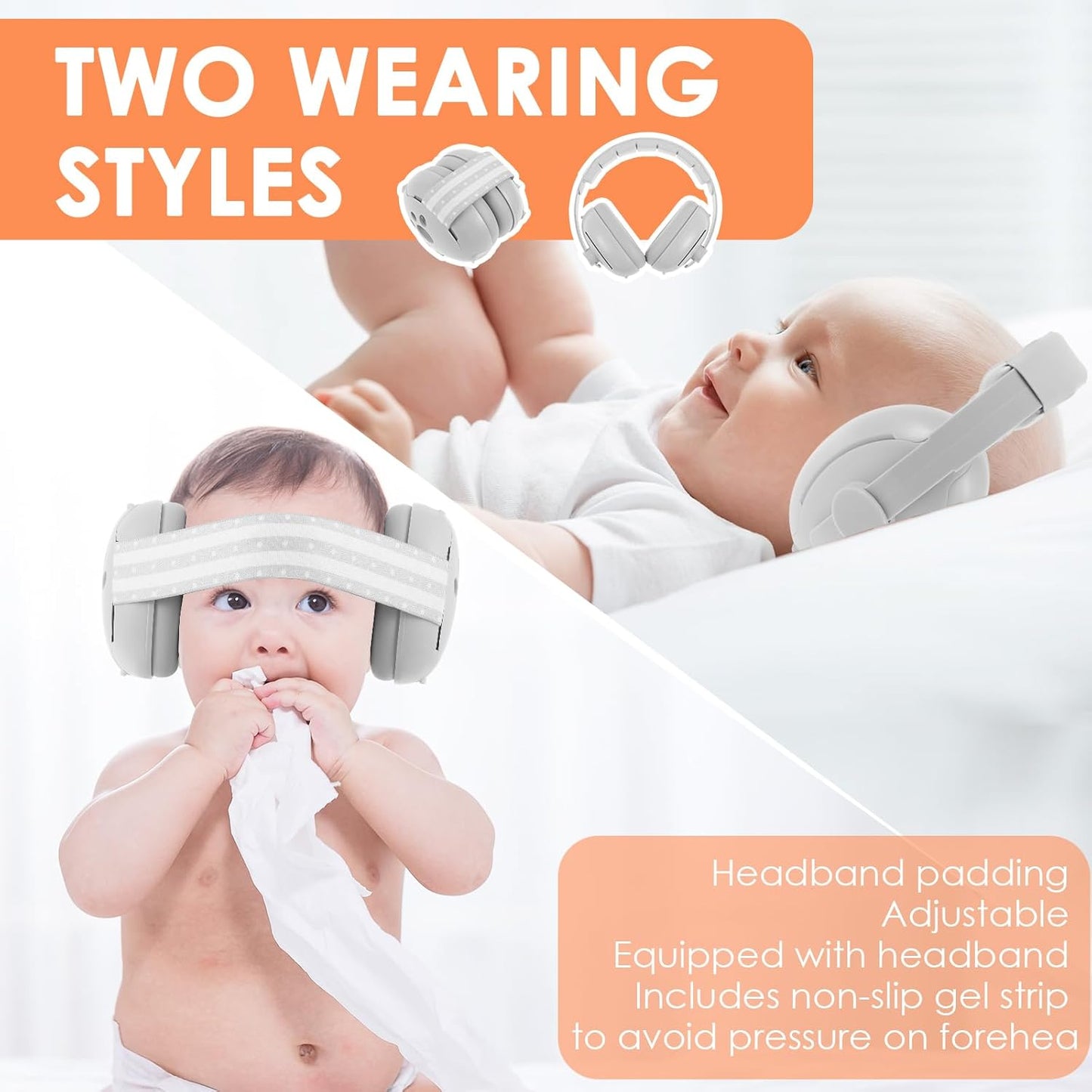 Baby Noise Cancelling Headphones – Comfortable Earmuffs for Delicate Baby Ears