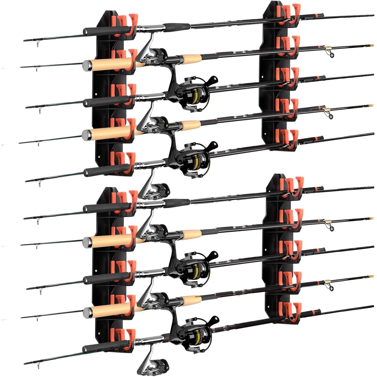 Garage Fishing Rod Rack – Wall & Ceiling Mounted Rod Holder for 10 Rods
