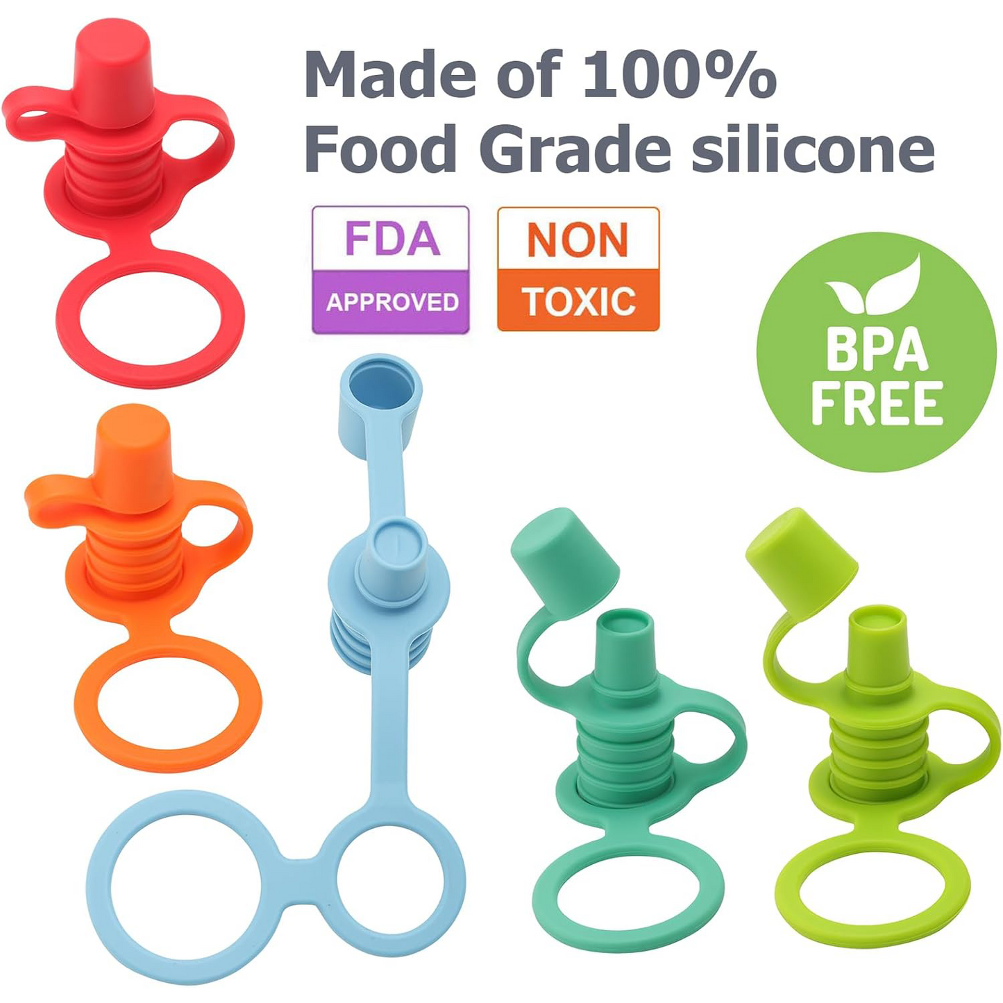 No Spill Silicone Bottle with Top Spout – BPA Free for Kids & Adults
