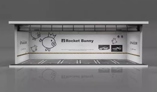 1/64 3D Parking Garage Model – LED Light Display Scene for Car Collectibles