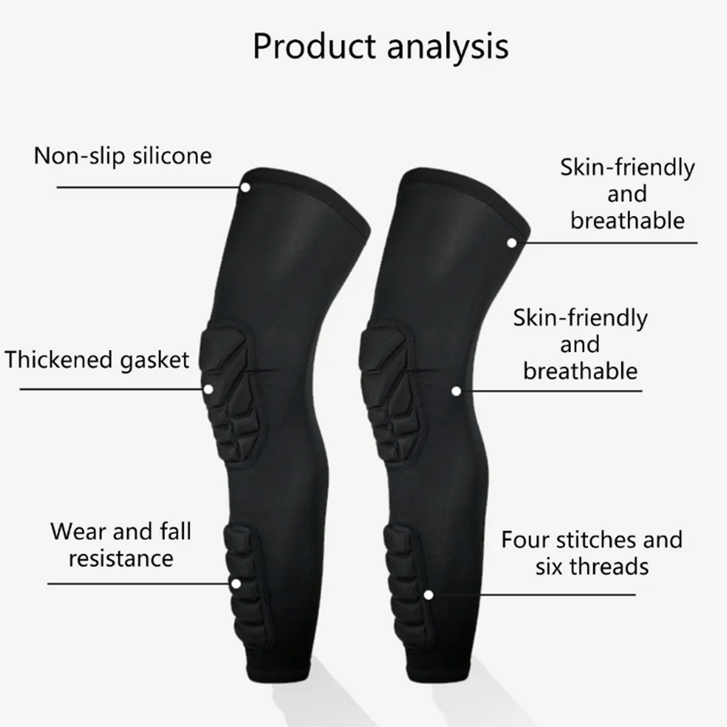 Padded Compression Shin and Knee Sleeve