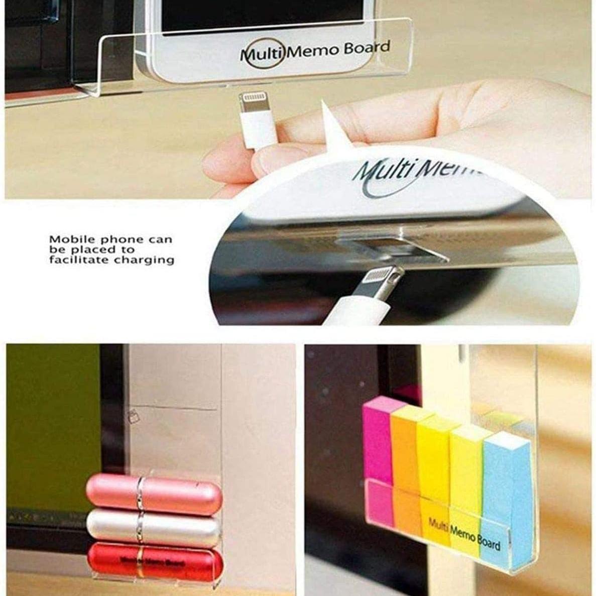 Monitor Memo Board – Transparent Sticky Note Holder(Left + Right Set)