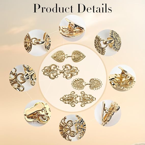 Vintage Shirt Dress Sweater Cardigan Shawl Cape Clips for Women