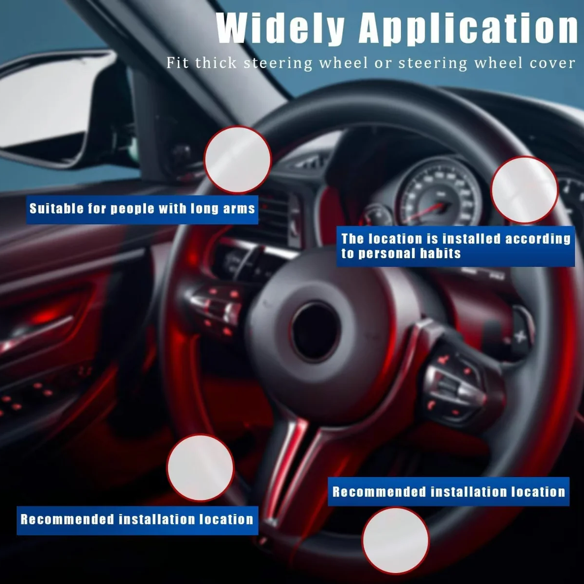 360° Steering Wheel Spinner Knob – Easy One-Hand Control | Non-Slip Silicone Grip