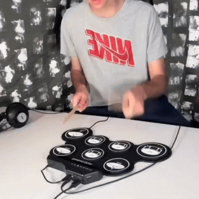 Electronic Portable Roll-Up Drum Kit – Compact, MIDI-Ready Drumming Machine