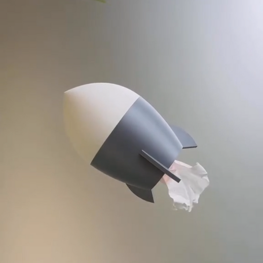Rocket Wall Mounted Tissue Dispenser – Fun 3D Rocket Design for Home & Office
