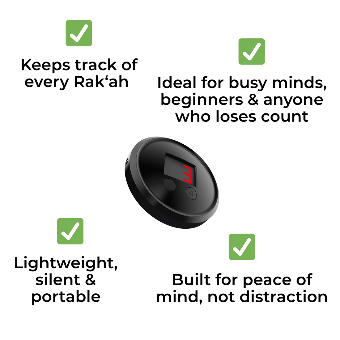 Rak'ah Counter – Stay Focused and Never Lose Track During Prayer