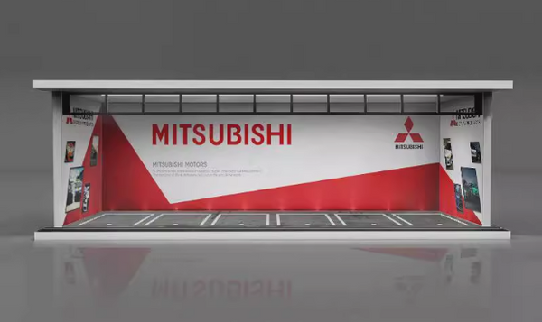 1/64 3D Parking Garage Model – LED Light Display Scene for Car Collectibles