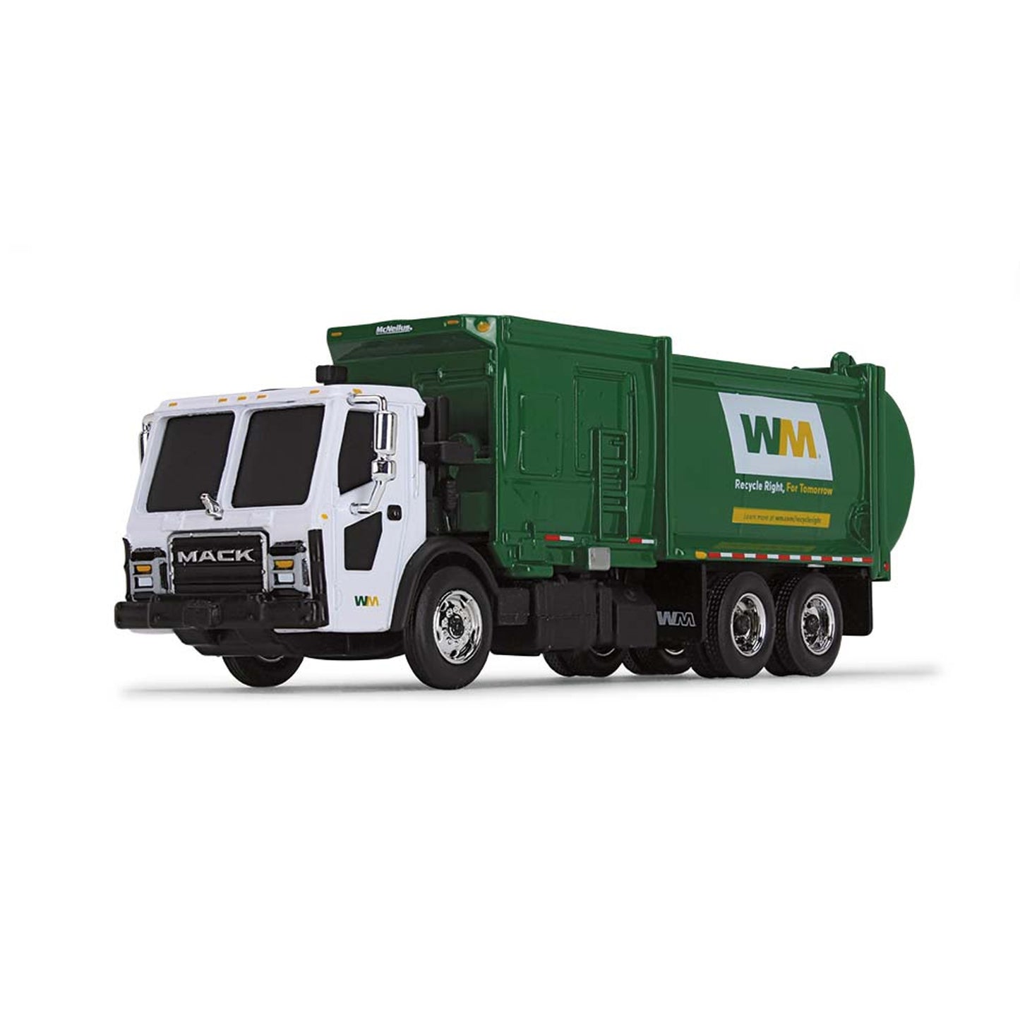 1:34 Front Loader Garbage Truck Model – Die-Cast Metal Construction with Realistic Details