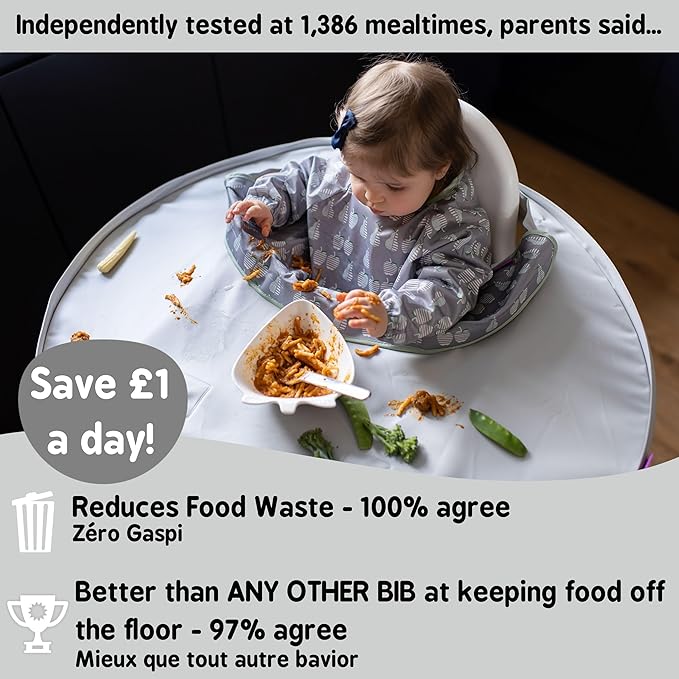 One-Piece Bib and Tray Set – Weaning Aid for Babies | Suitable for 6 Months to 2 Years