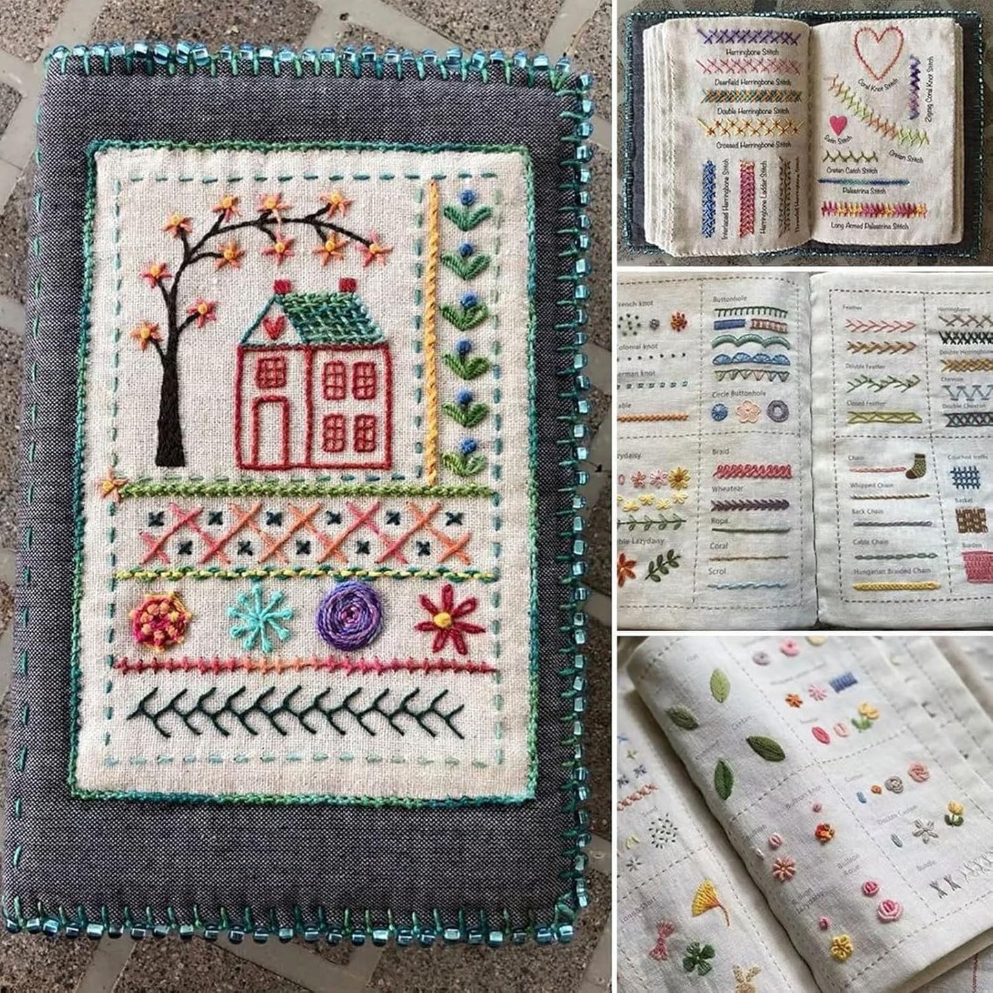 Portable Embroidery Stitch Book + Professional Sewing Kit