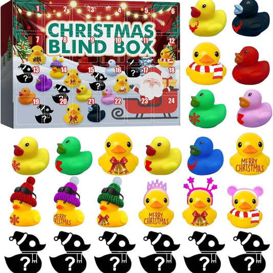 Christmas Rubber Duck Advent Calendar – 24 Days Countdown with Surprise Toys