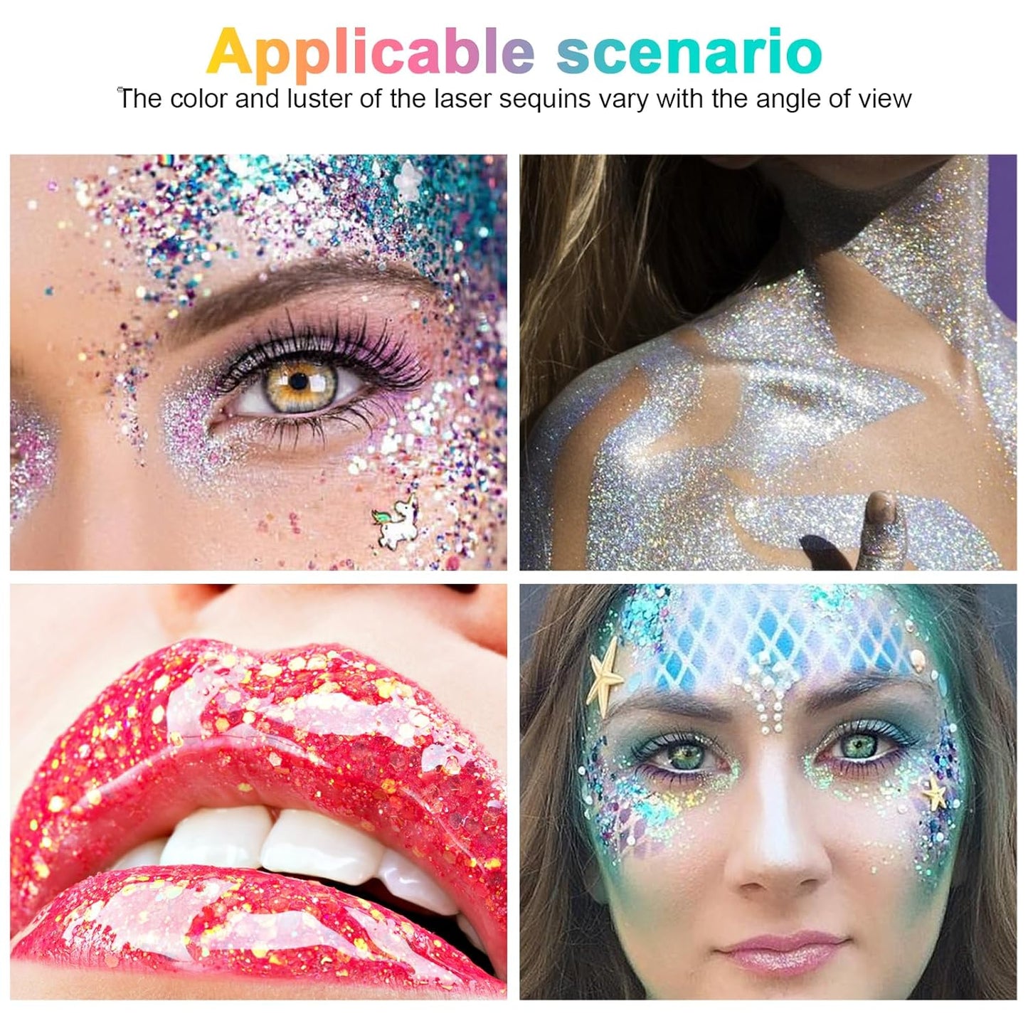 White Body Glitter Gel – Sparkling Festival & Party Accessory