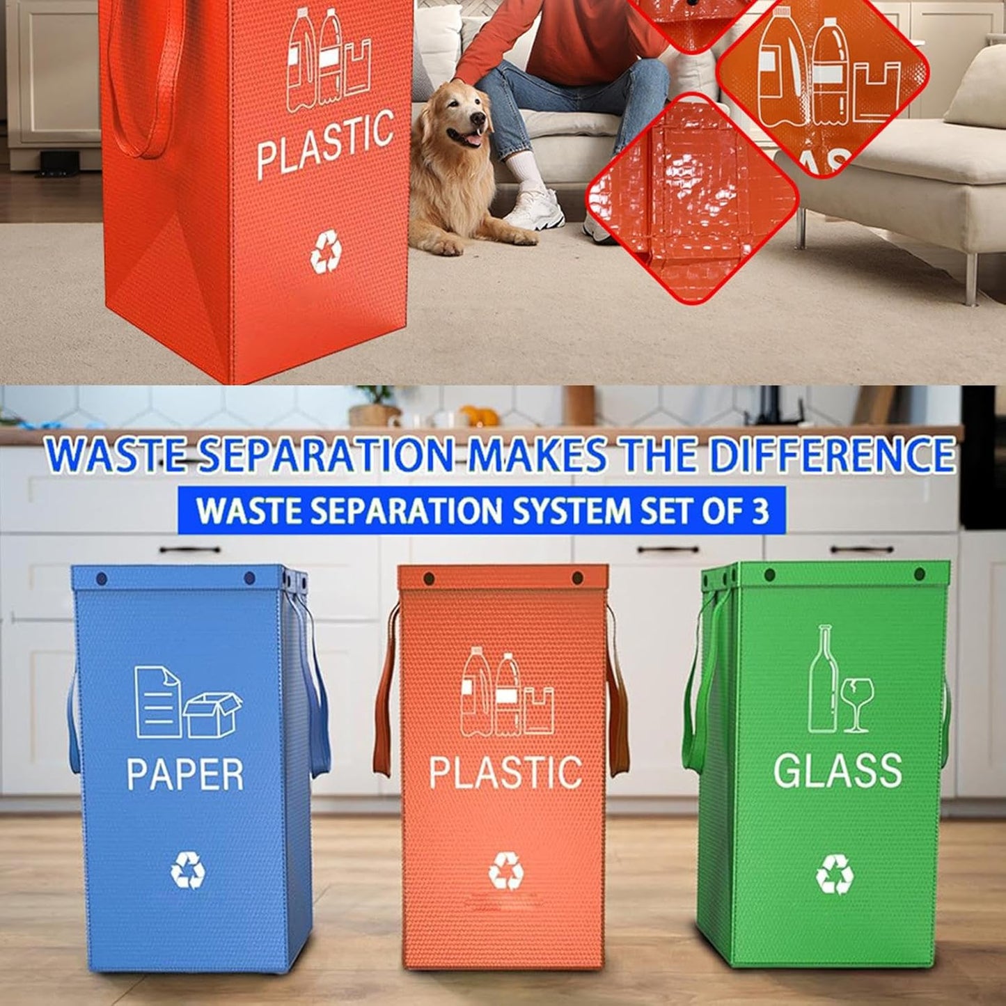 Foldable Trash Can – Leakproof Reusable Waste Bin