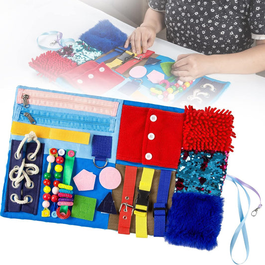 Fidget Blanket for Elderly – Dementia, Alzheimer's, and Autism Sensory Blanket for Anxiety Relief