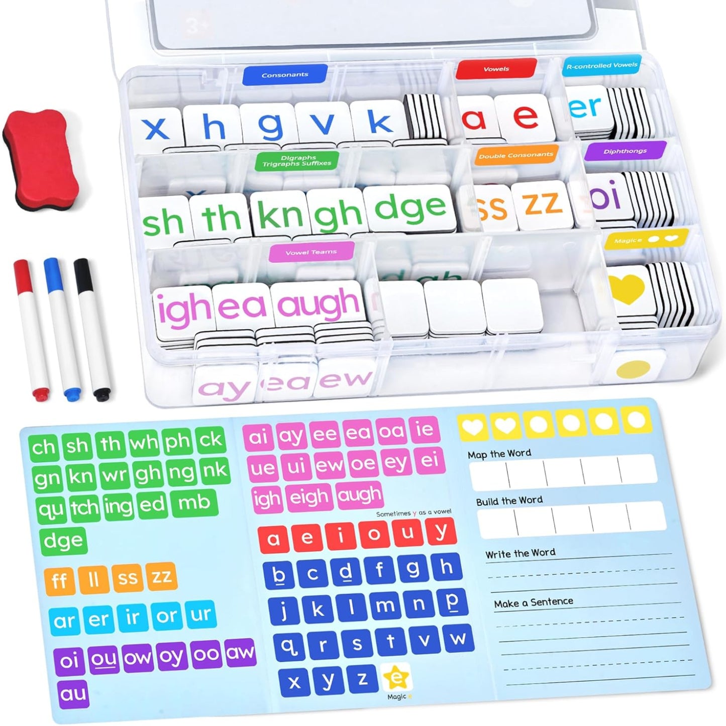 Phonics Magnetic Letter Blocks – 265 Pieces for Fun & Interactive Learning