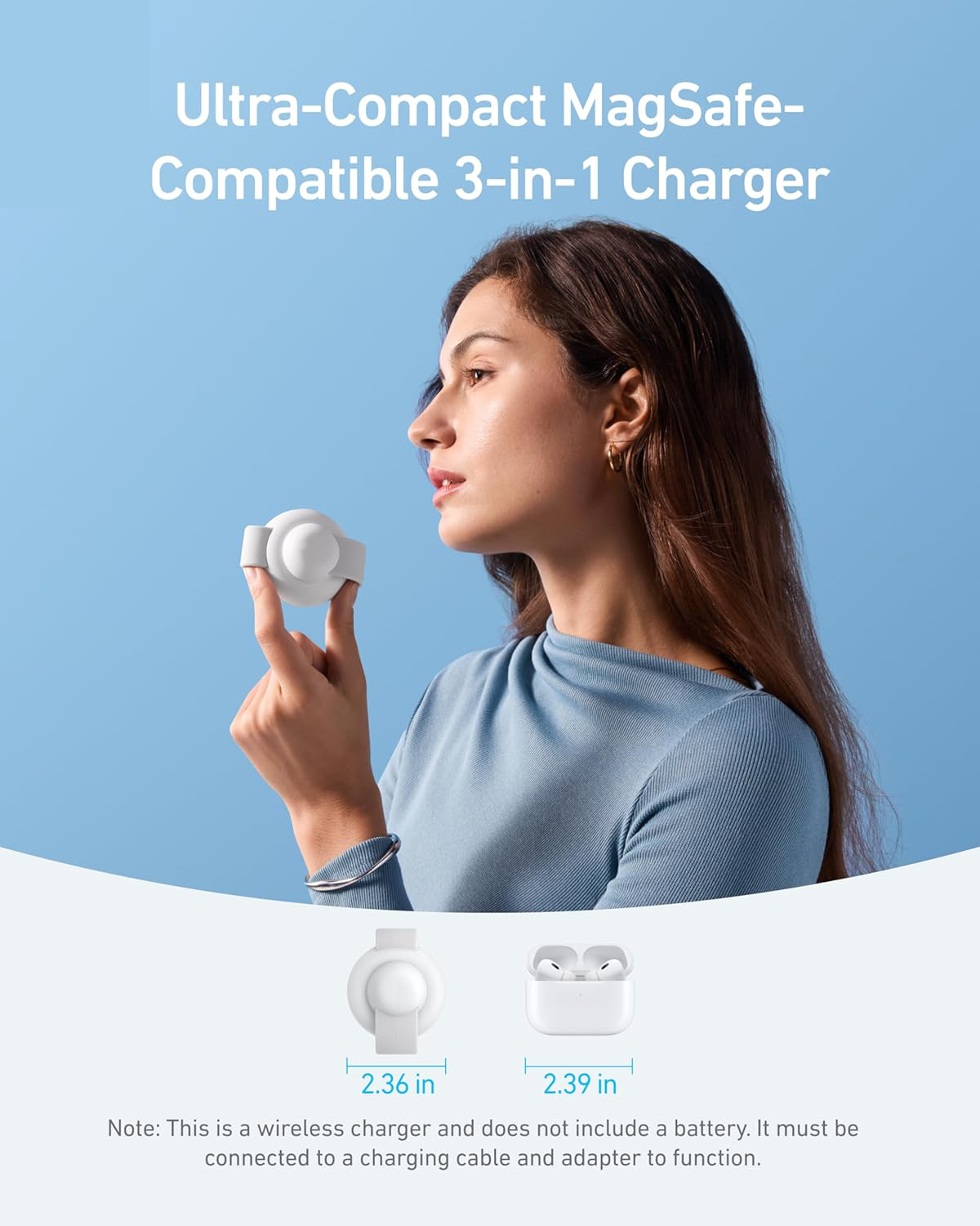 3-in-1 Foldable Wireless Charging Station – Qi2 15W for iPhone, AirPods & Apple Watch