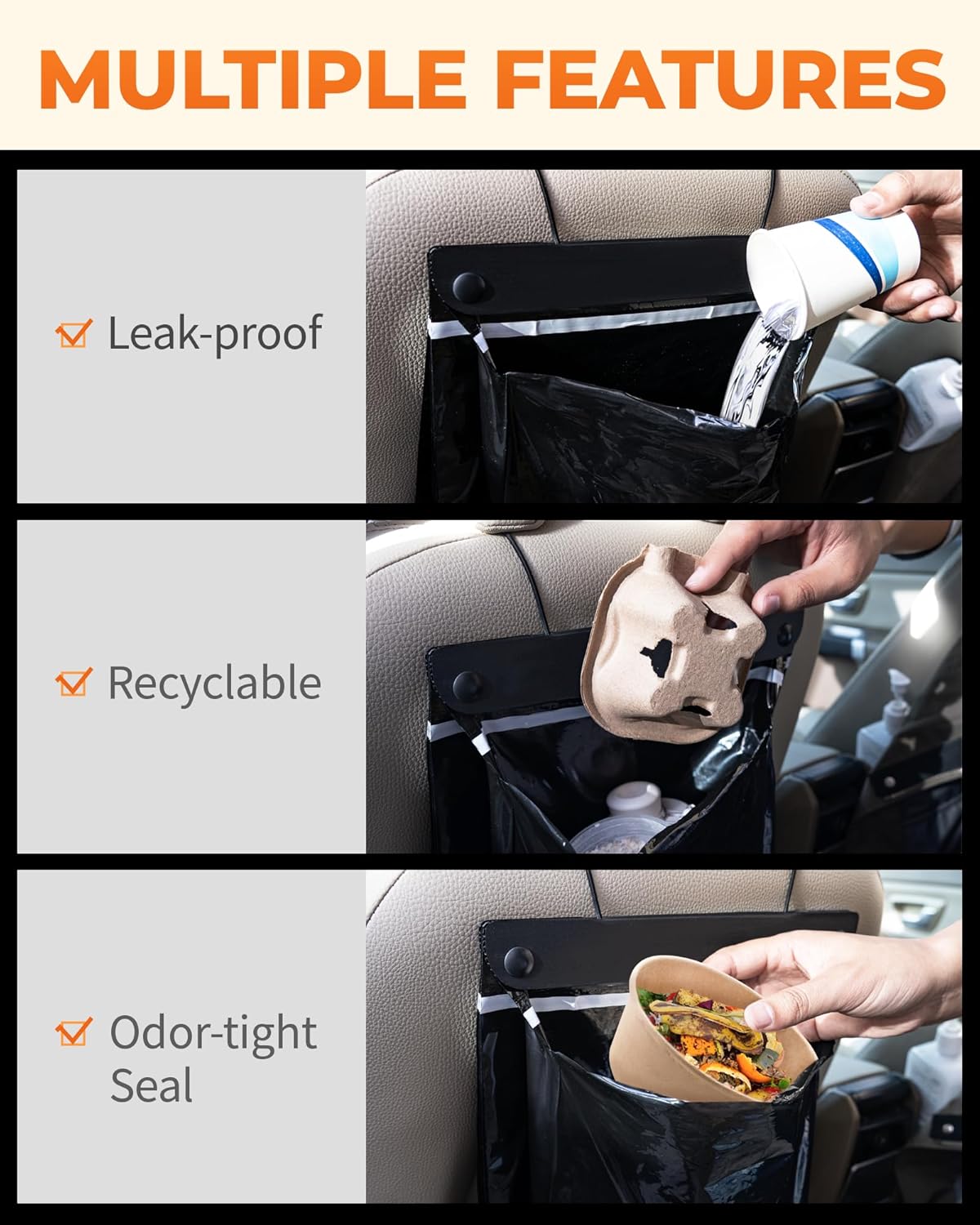 Disposable Car Trash Bags – Leakproof, Odor-Sealing & Recyclable