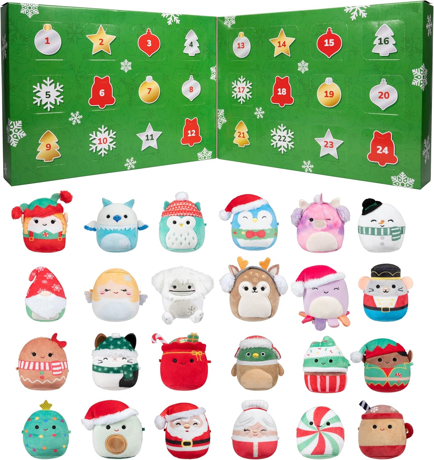 24-Day Mini Plush Holiday Advent Calendar – Daily Collectibles for Kids