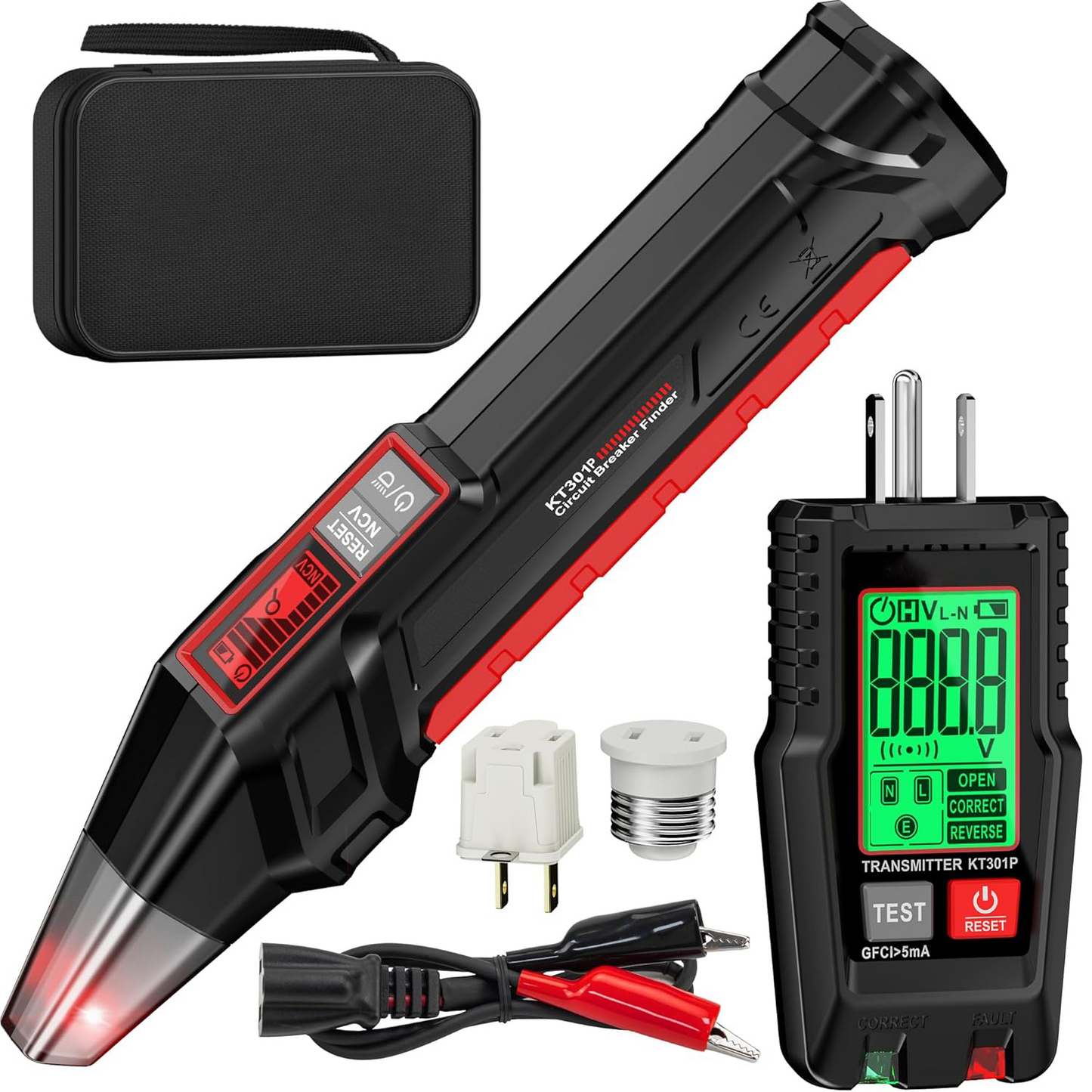 Circuit Breaker Finder – LCD Display, GFCI Tester, NCV Detection & Flashlight