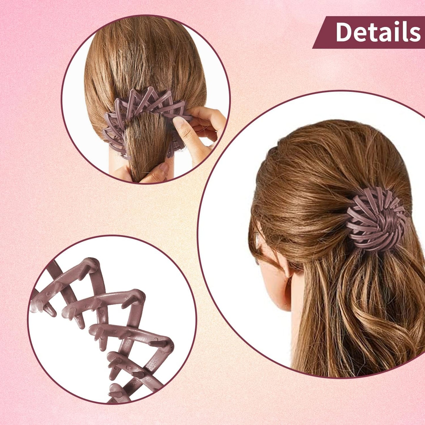 3-Piece Retro Bird’s Nest Hair Clip Set – Stylish and Flexible Hairpins for Elegant Hairstyles