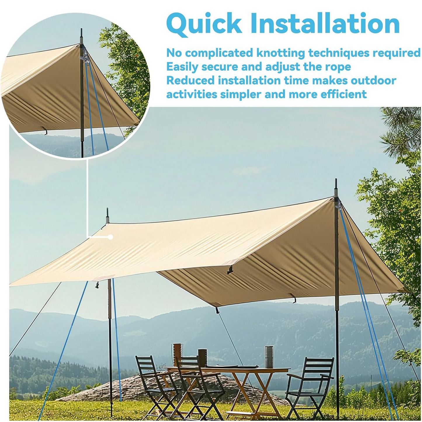 Rope Tensioner with Brass Roller & Stainless Steel Spring – Easy Paracord Adjuster for Outdoor Use