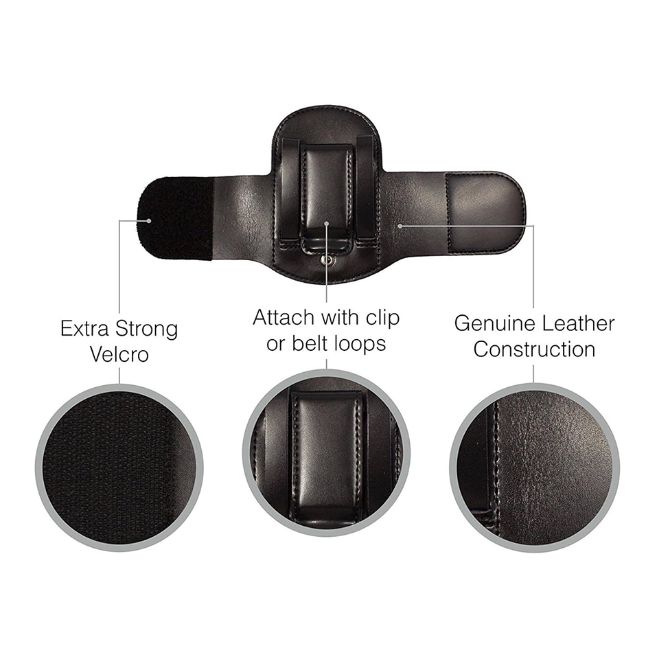 Stethoscope Holder thick 1/8" leather with velcro closure