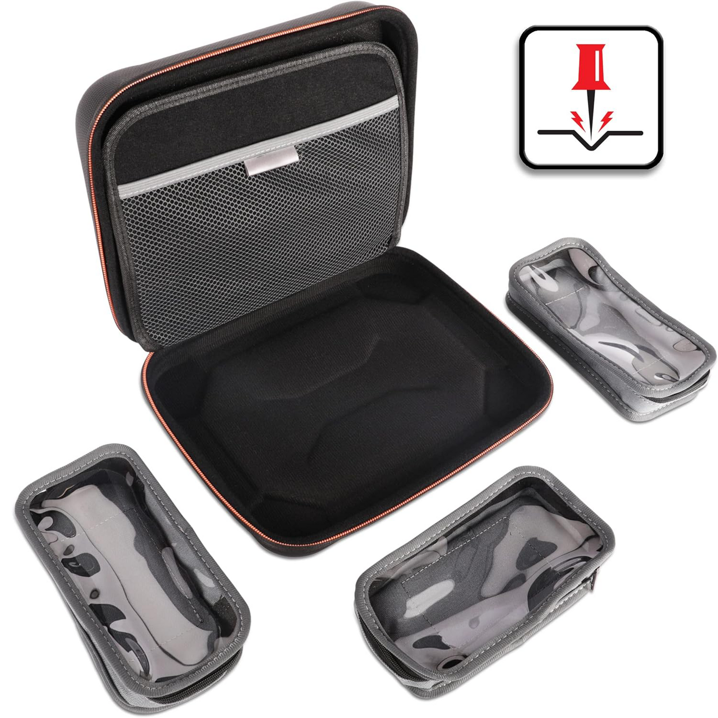 XL Semi-Hard Shell Dart Case – Protective Storage for 15-Piece Dart Set & Accessories