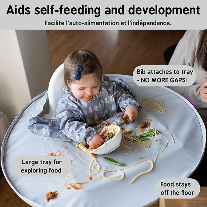 One-Piece Bib and Tray Set – Weaning Aid for Babies | Suitable for 6 Months to 2 Years