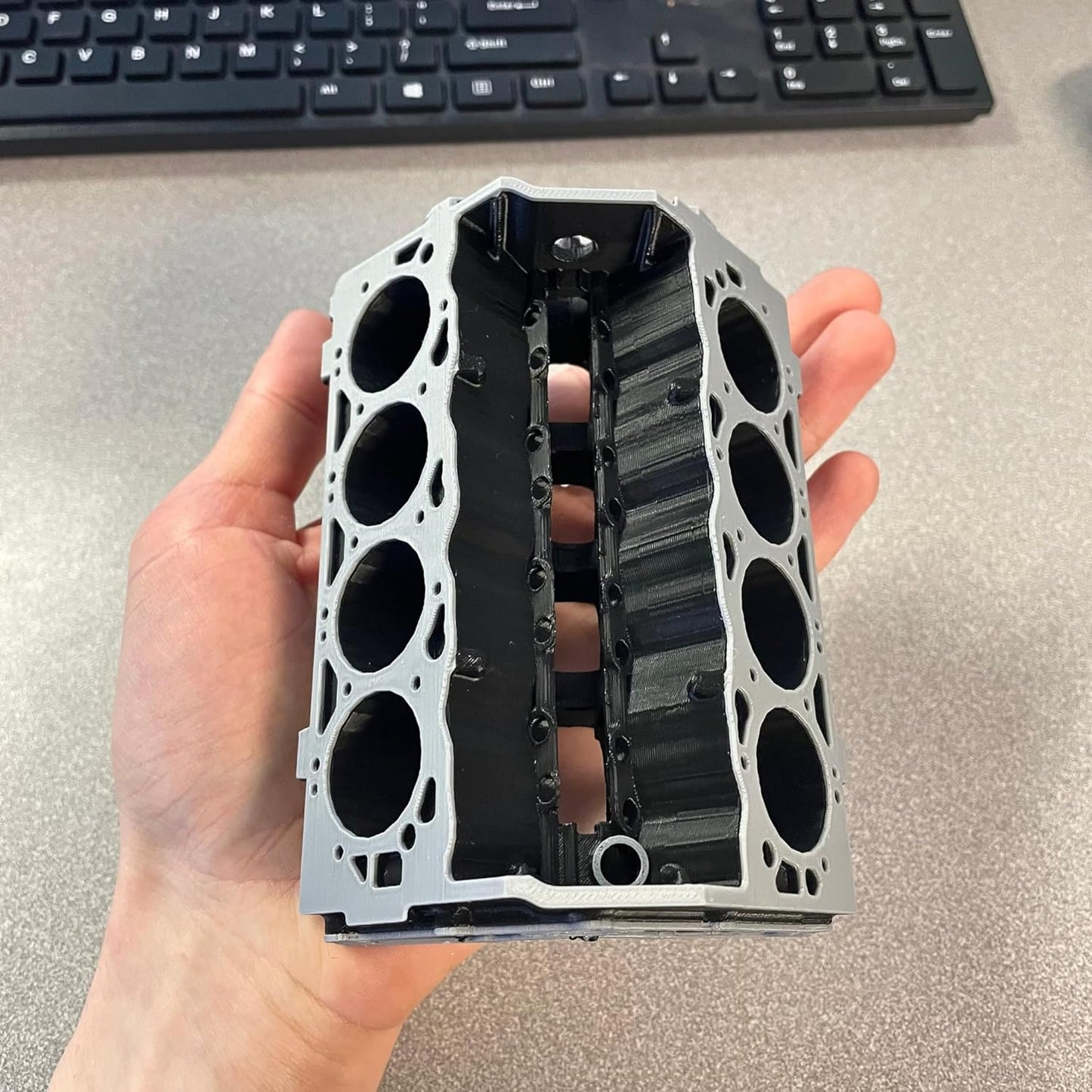 Big Block Chevy Business Card Holder – Unique Mini V8 Engine Desk Organizer