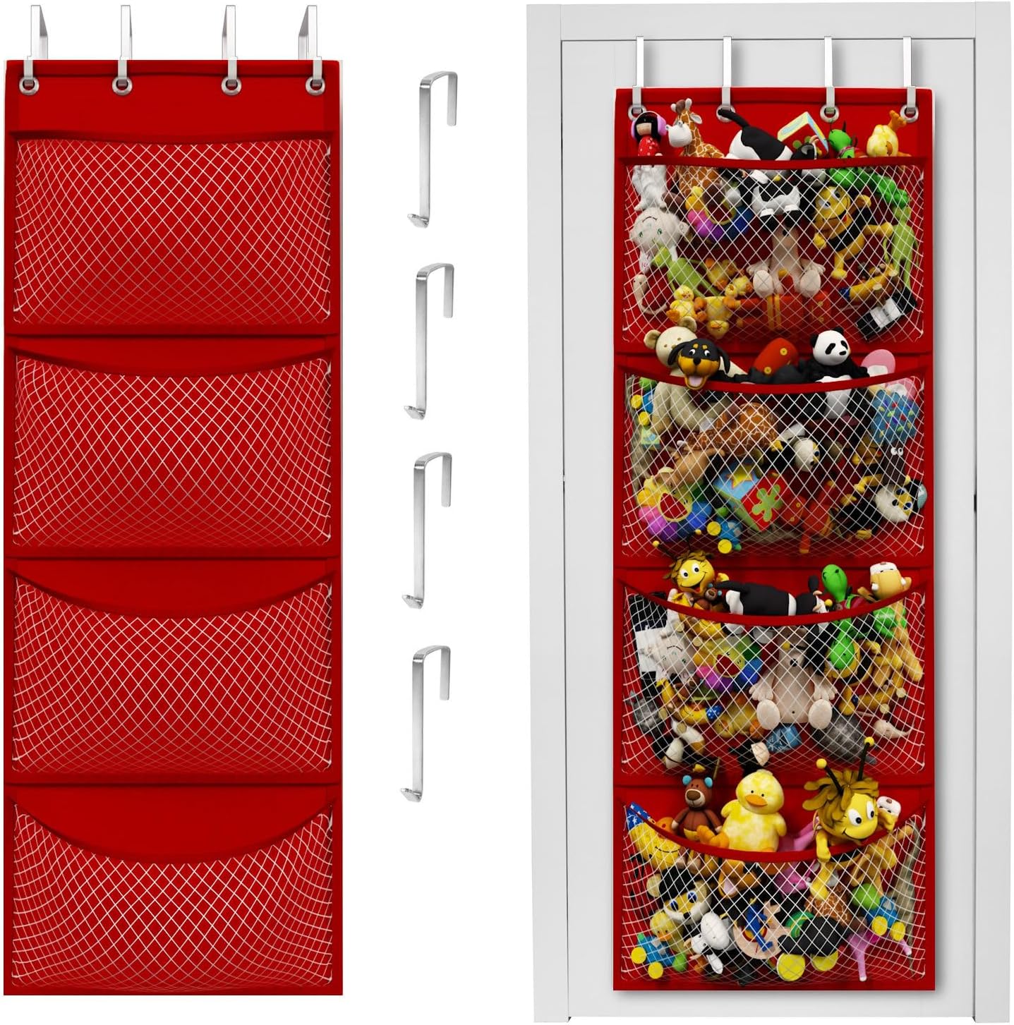 Plush Toy Storage Bag – Over-the-Door Hanging Organizer