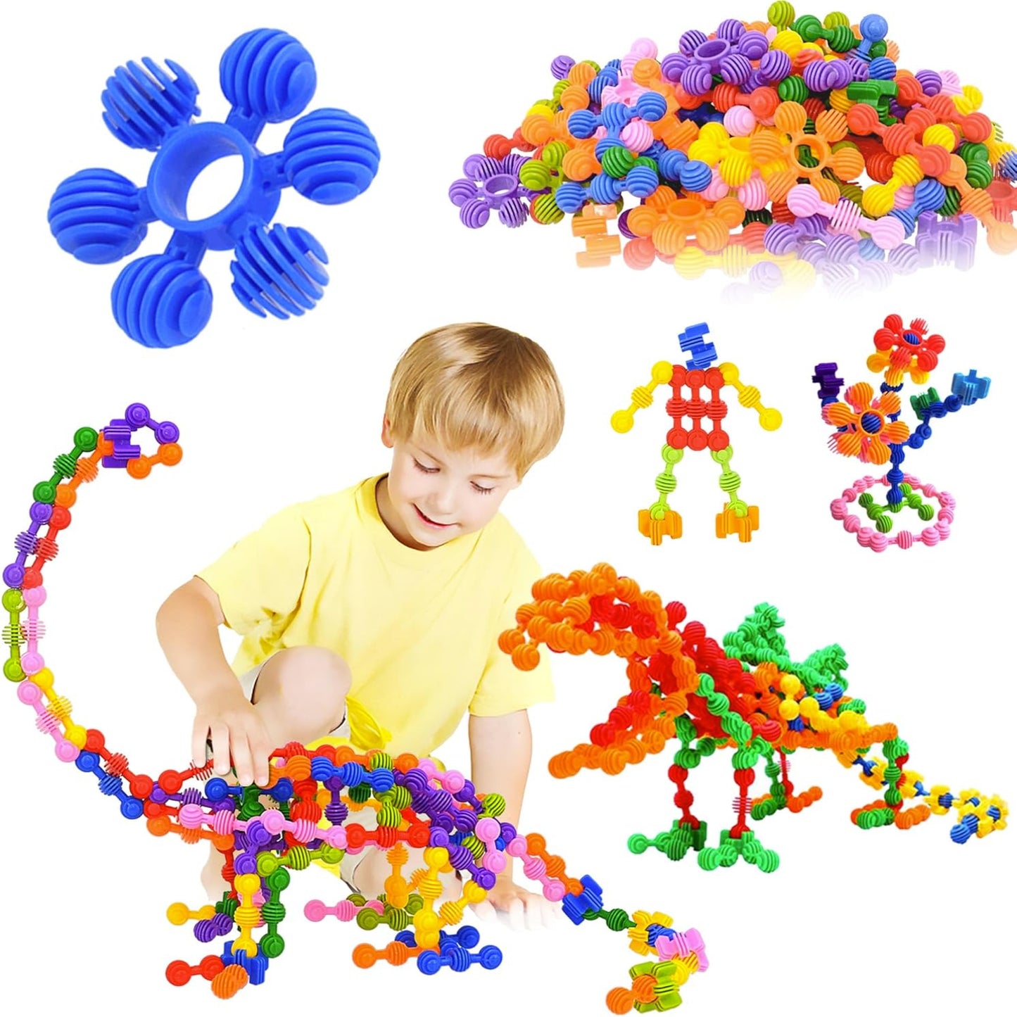 STEM Interlocking Building Blocks – 120 PCS Educational Gear Set for Creative Play