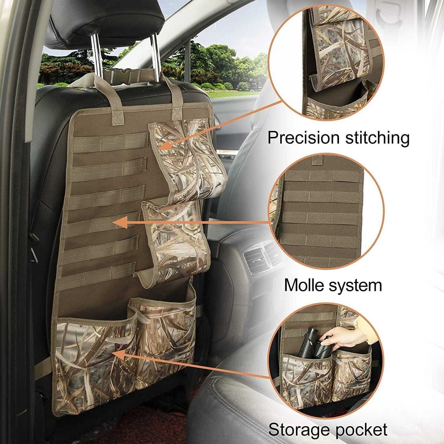 Tactical Car Seat Back Gun Rack – Nylon Rifle & Shotgun Organizer