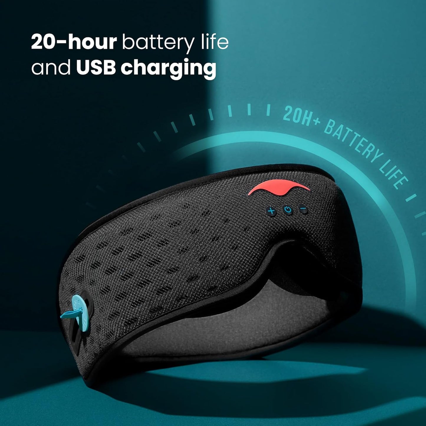 Bluetooth Sleep Mask – 100% Blackout & Side-Sleeper Friendly