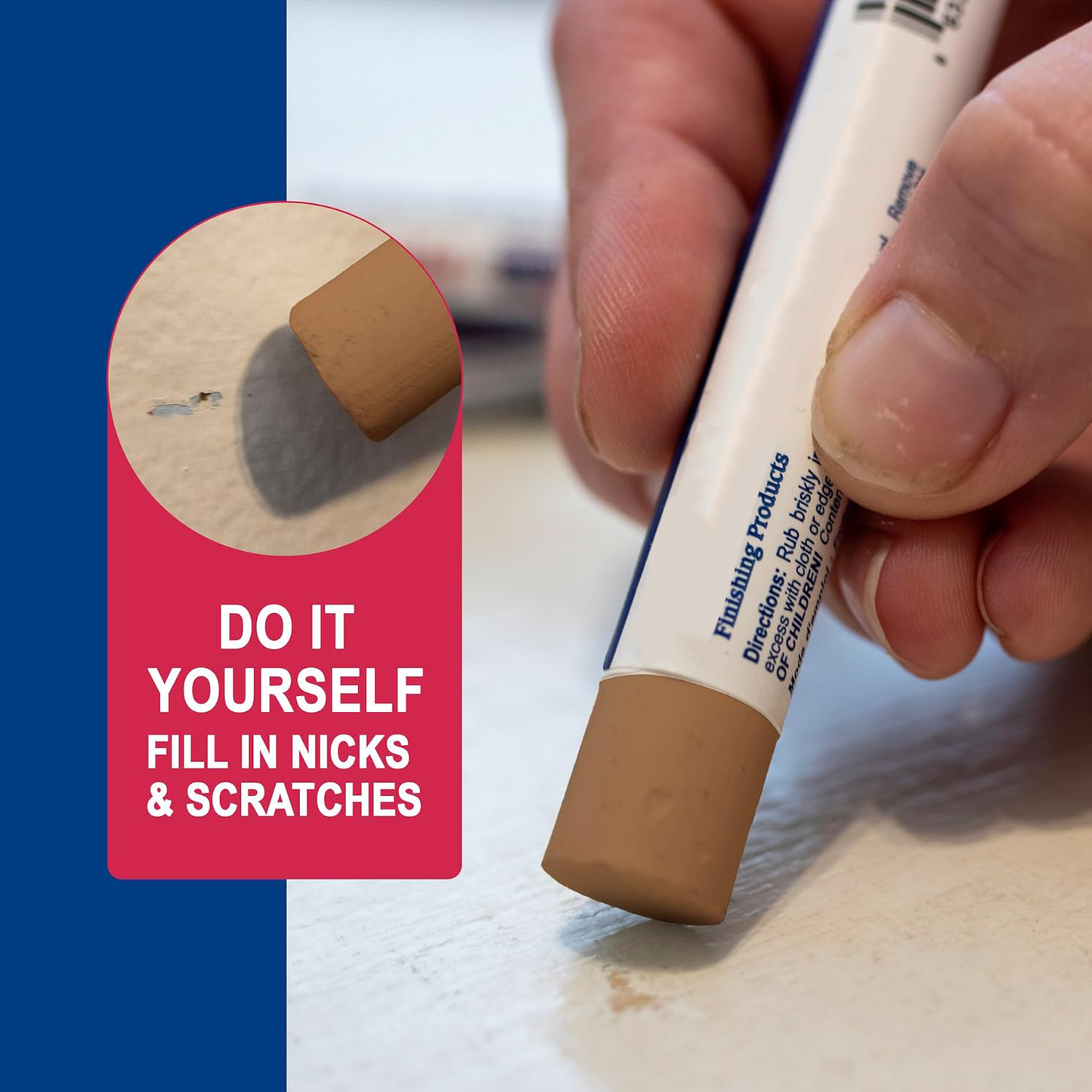 Wood Repair Filler Stick – Semi-Soft Wax Putty for Furniture Repair