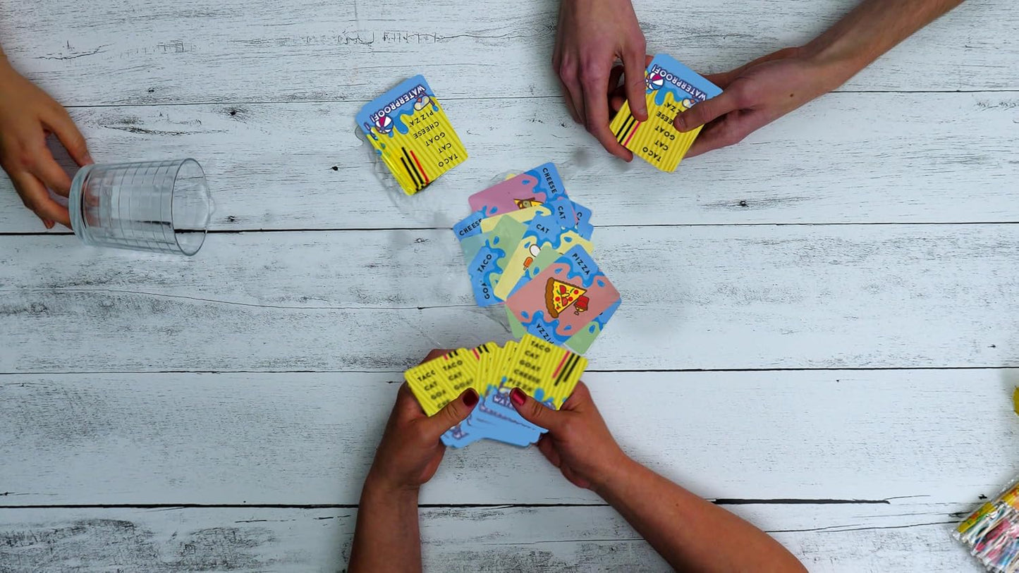 Taco Cat Goat Cheese Pizza Waterproof Card Game – Family Fun | Ages 8+