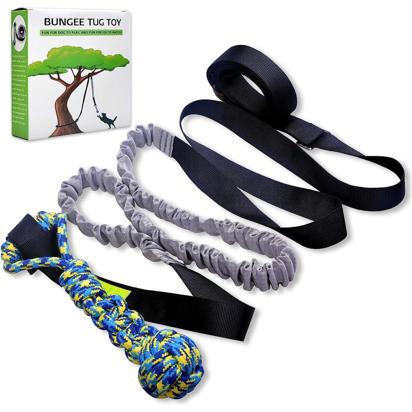 Outdoor Dog Bungee Tug Toy – Hanging Interactive Play Game