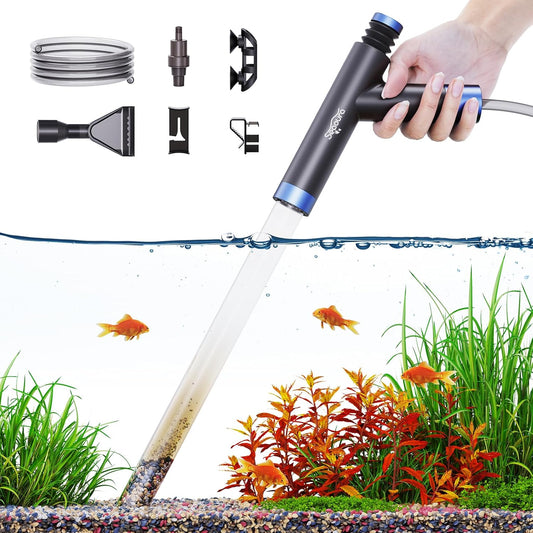 Aquarium Siphon Pump Gravel Cleaner – Manual 3-in-1 Fish Tank Cleaning Kit