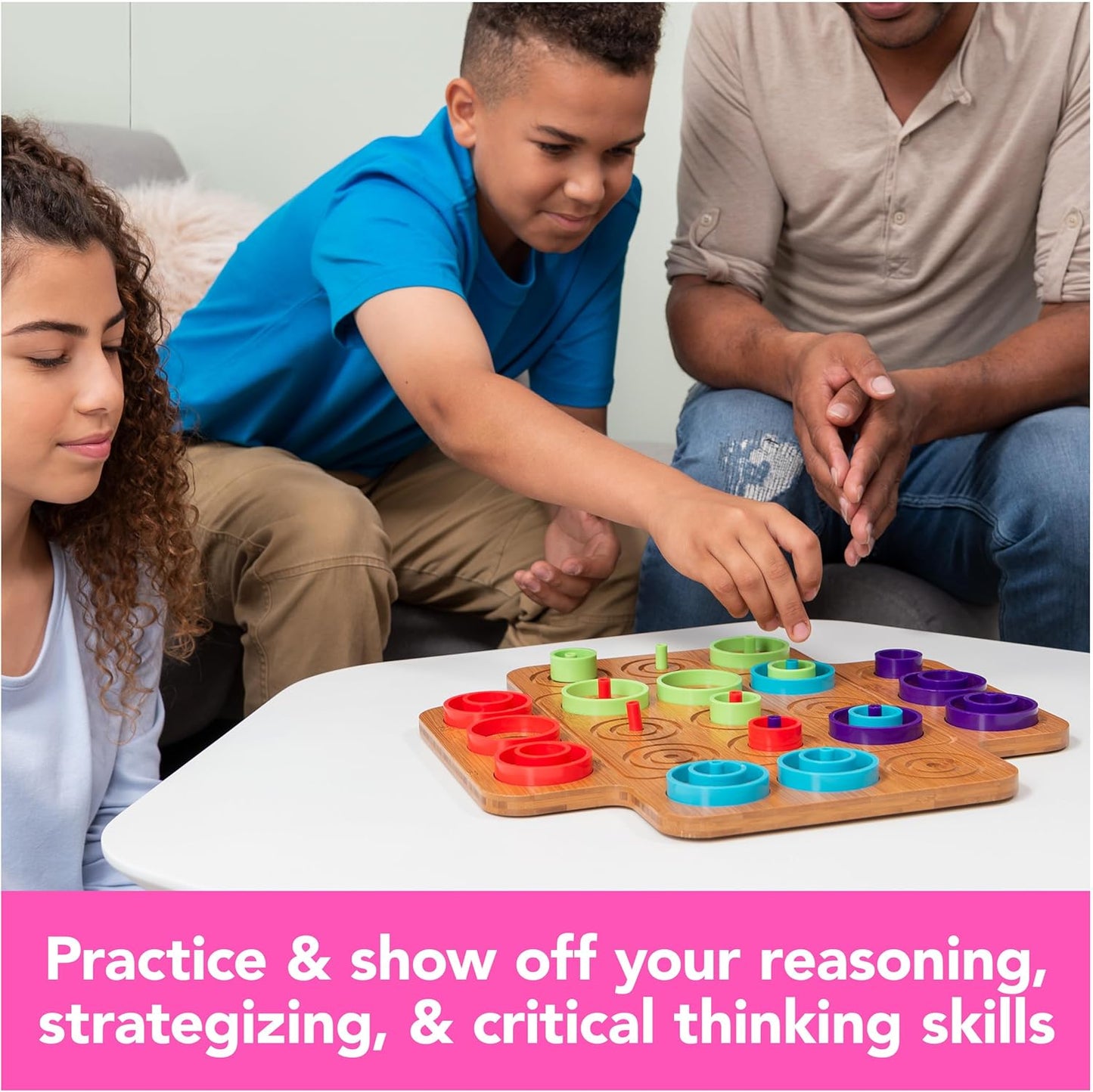 Otrio Strategy Board Game – Classic Tic-Tac-Toe Reinvented for 2-4 Players, Ages 8+