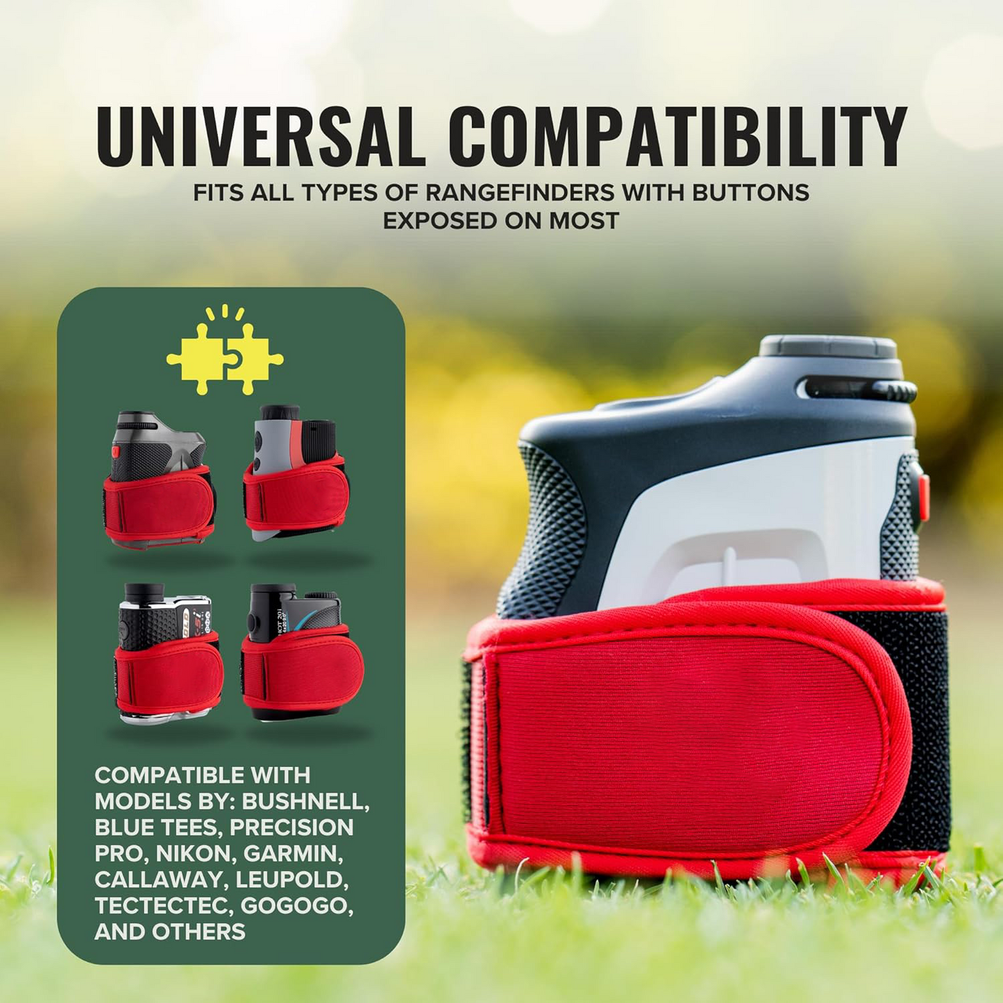 Ultra-Slim Golf Rangefinder Magnetic Strap – Buckle-Free Secure Fit for All Rangefinders