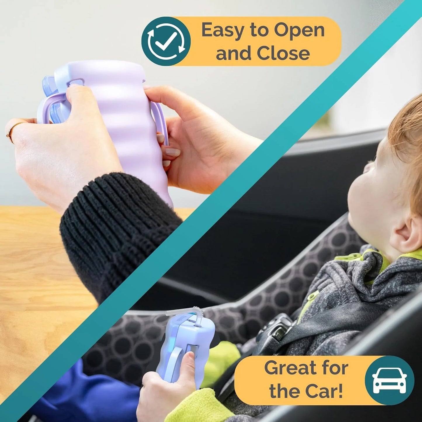 Baby Food Pouch and Juice Box Holder - Anti-Squeeze & Reusable Storage for Toddlers