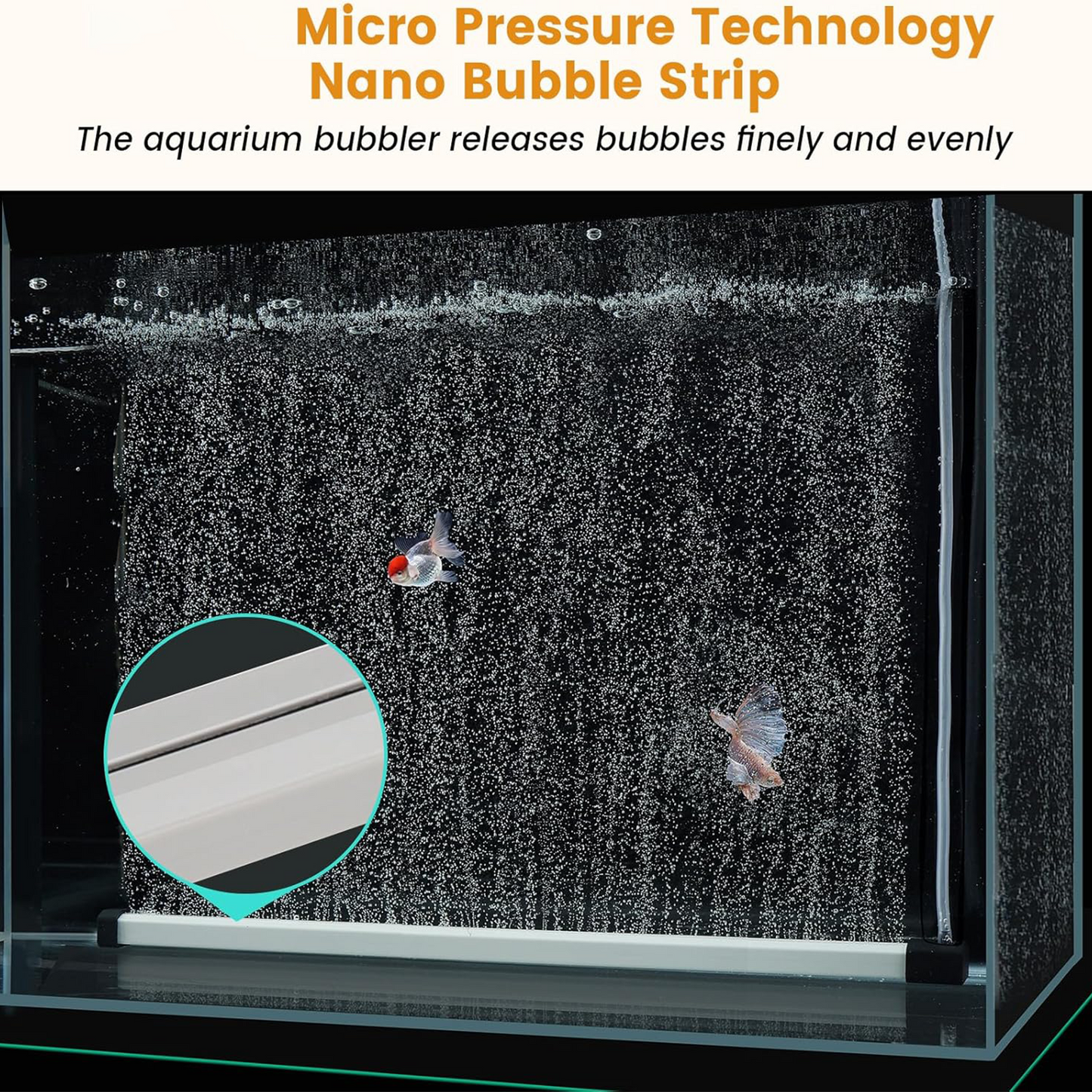 Aquarium Bubble Bar – Nano Bubble Wall for Freshwater & Saltwater Aquariums