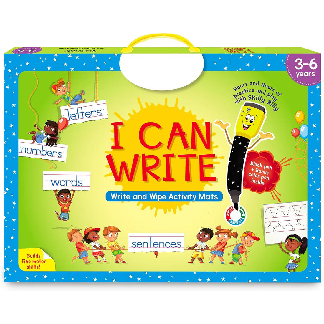 Write & Wipe Activity Mat Set – 6 Double-Sided Reusable Mats
