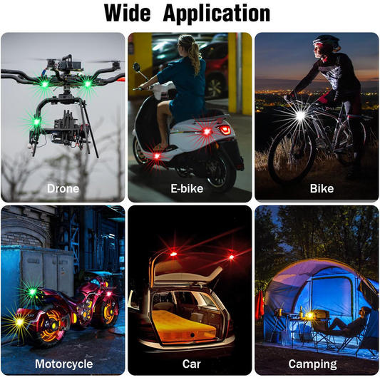 Wireless LED Strobe Lights – 8-Color Rechargeable Warning Lamps