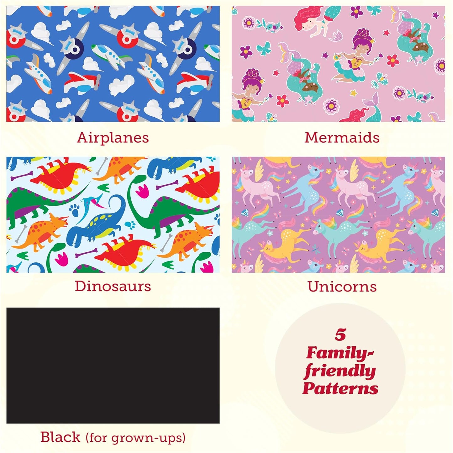 Airplane Tray Table Cover (with Pocket, for Toddlers & Kids)