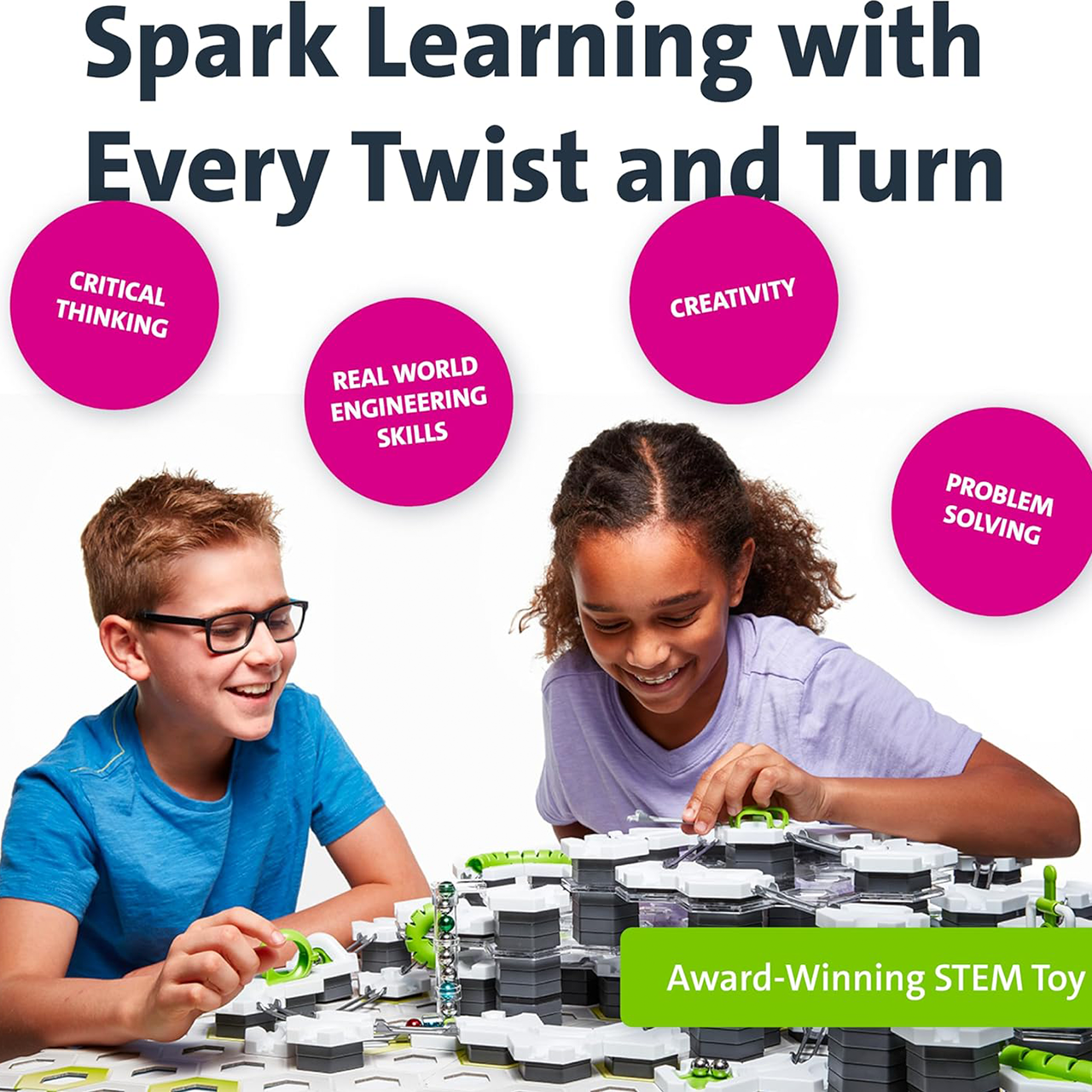 Gravity & Magnetic Marble Run Starter Set – STEM Educational Toy for Kids Ages 8+