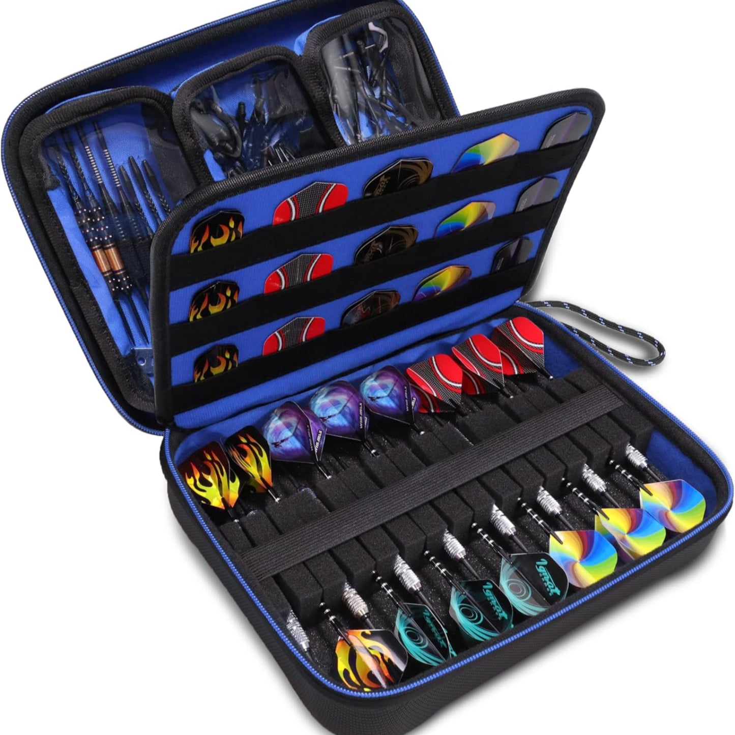 XL Semi-Hard Shell Dart Case – Protective Storage for 15-Piece Dart Set & Accessories